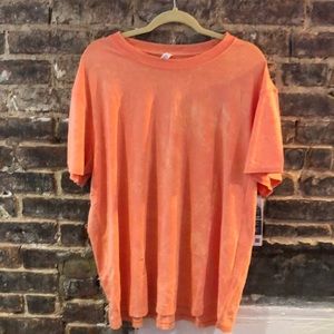 Lululemon all yours tee cloud wash orange size 14